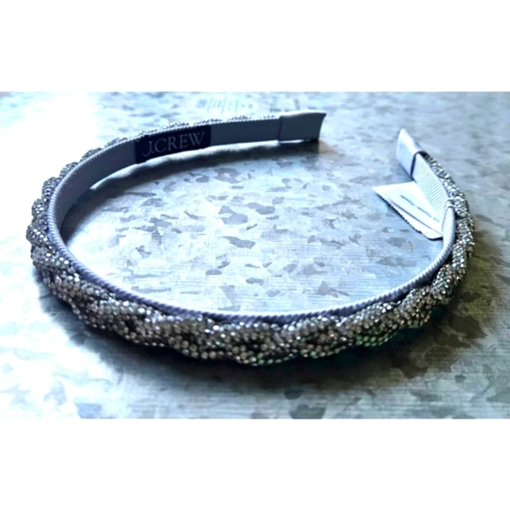 J.Crew Skinny braided crystal headband